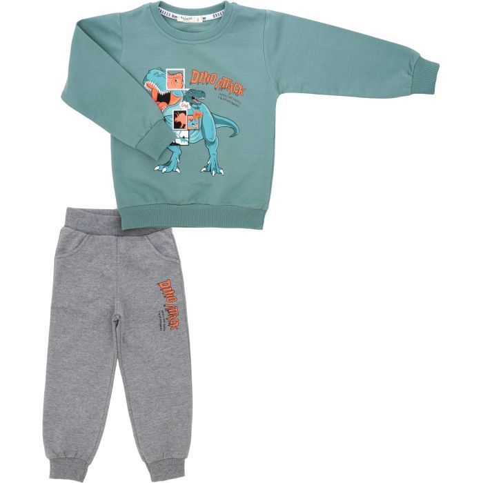 Спортивный костюм детский Breeze с динозавром (22167-110B-mint)