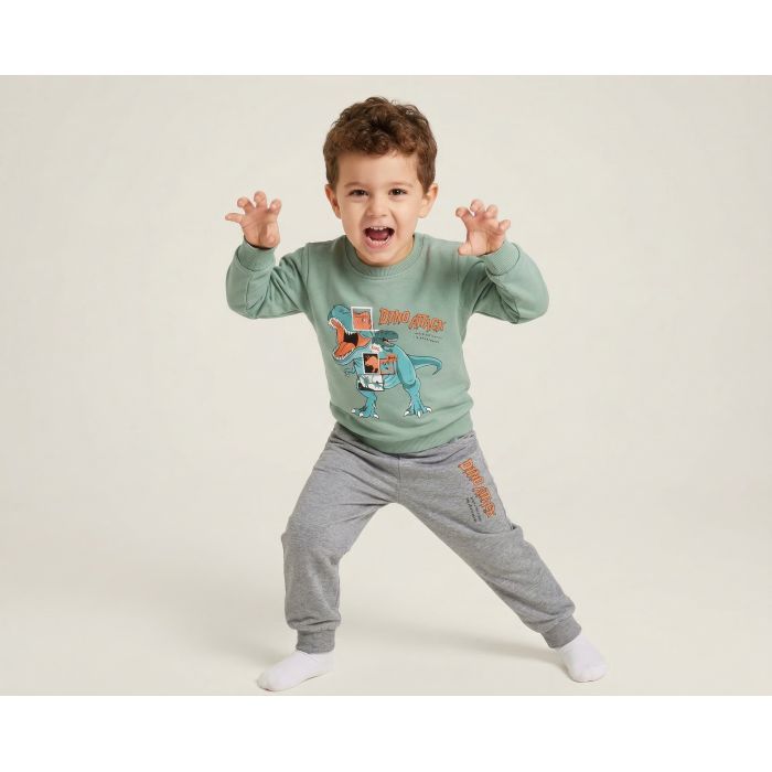 Спортивный костюм детский Breeze с динозавром (22167-110B-mint) изображение 9