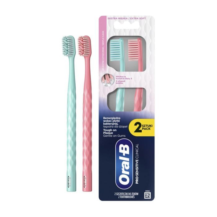 Зубная щетка Oral-B Pro-Sensitive Clinical Экстра мягкая 2 шт. (8700216567923) изображение 2
