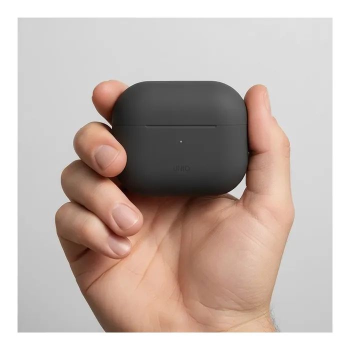 Чехол для наушников Uniq Lino AirPods 4 Silicone Ash Grey (8886463691373) изображение 11