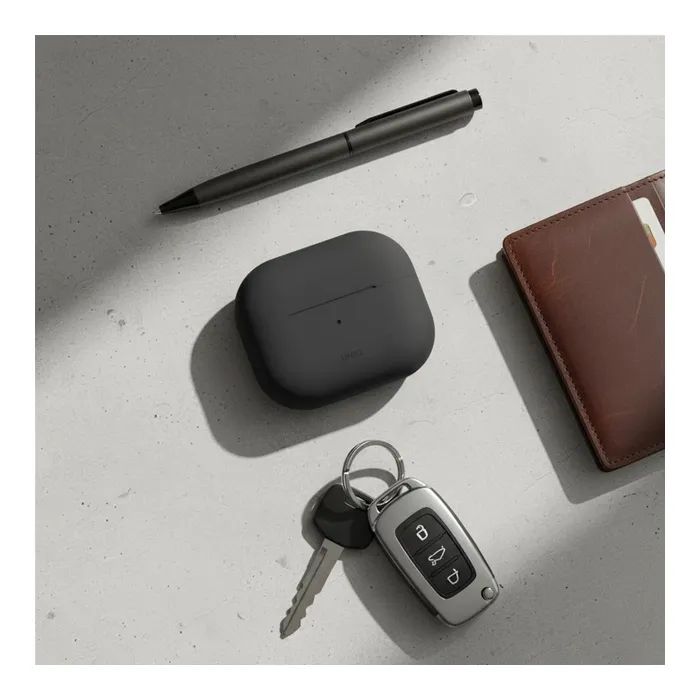 Чехол для наушников Uniq Lino AirPods 4 Silicone Ash Grey (8886463691373) изображение 12