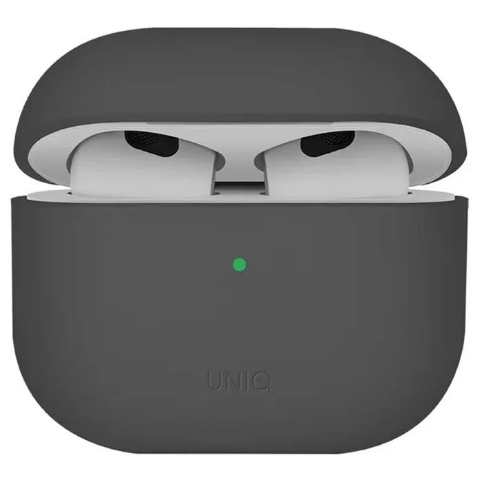 Чехол для наушников Uniq Lino AirPods 4 Silicone Ash Grey (8886463691373)