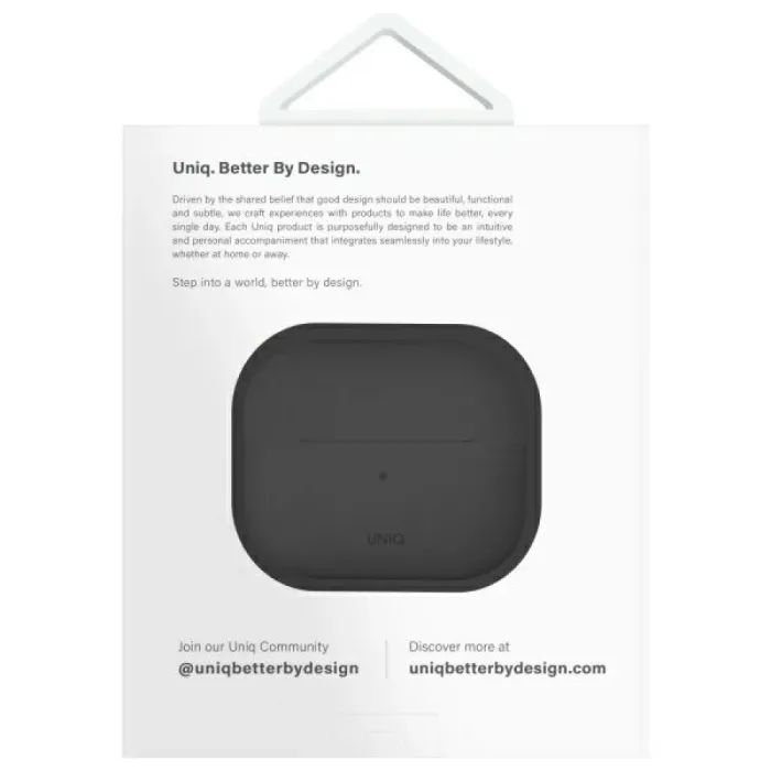 Чехол для наушников Uniq Lino AirPods 4 Silicone Ash Grey (8886463691373) изображение 6