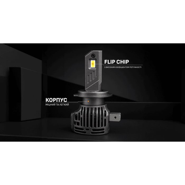 Автолампа PULSO LED-chips Flip chip/9-16V/2*50W/6000Lm/6500K (VO-H7) зображення 8