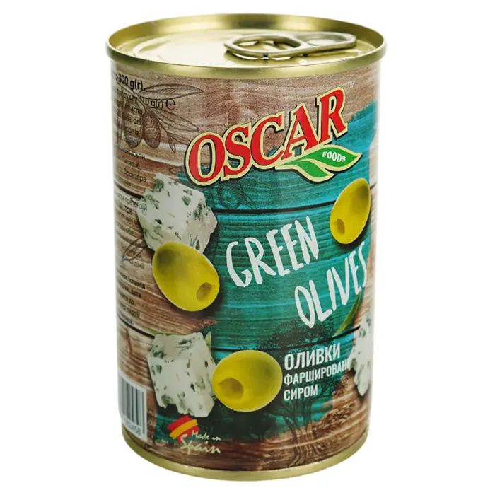 Овощная консервация Oscar foods Оливки фаршированные творогом 300 г (8413552052458) изображение 2