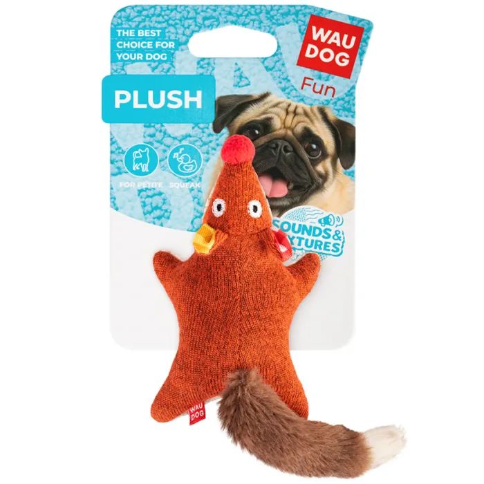 Игрушка для собак WAUDOG Fun Plush Лиса трикотаж 18 см (6259) изображение 2
