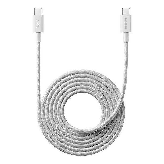 Дата кабель USB-C to USB-C 2.0m 6A braided white Xiaomi (1169400) изображение 2