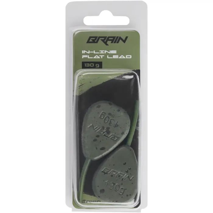 Грузило Brain In-Line Flat Lead 100g 2шт/уп Green (1858.32.06) изображение 2