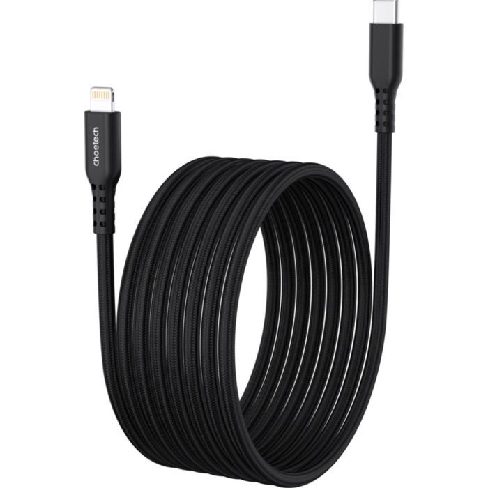 Дата кабель USB-C to Lightning 1.8m MFi PD20W braided black Choetech (XCL-1021-BK) изображение 2