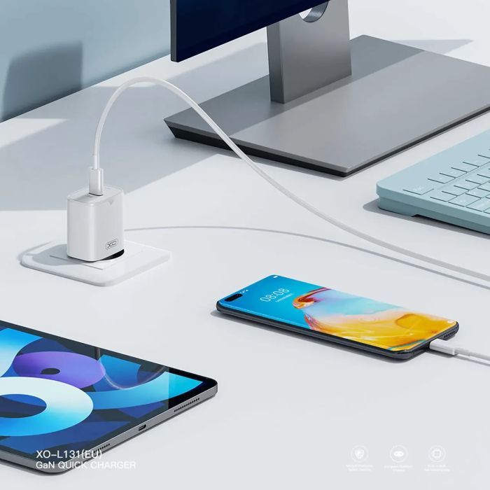 Зарядний пристрій XO USB-C PD30W white (L131.white) зображення 4