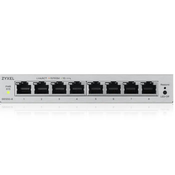 Коммутатор сетевой ZyXel GS1200-8 v3 (GS1200-8V3-EU0101F) изображение 2