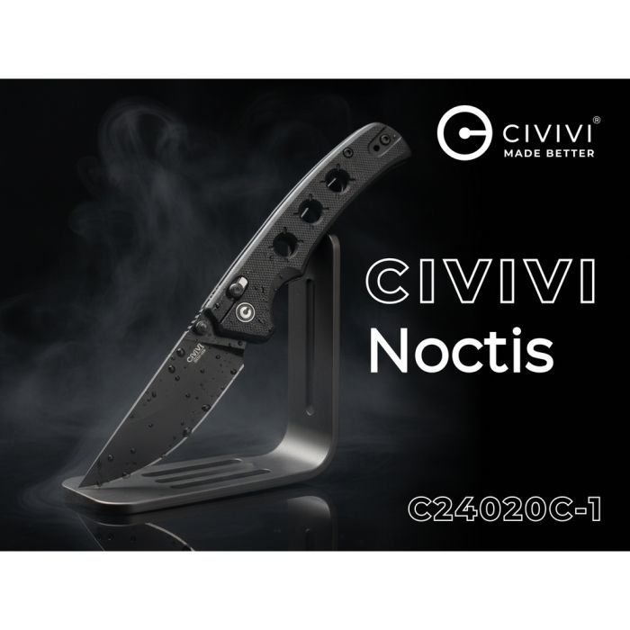 Нож Civivi Noctis, Black G10, Black Stonewash (C24020C-1) изображение 12