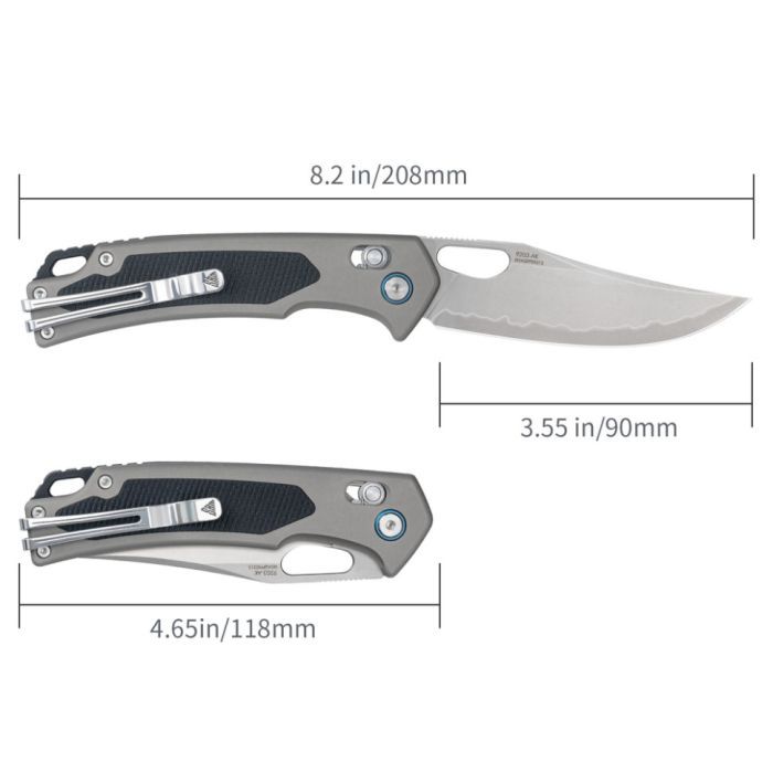Нож SRM Retriever 9203-AK, Black G10/Aluminium, Stonewash (9203-AK) изображение 9