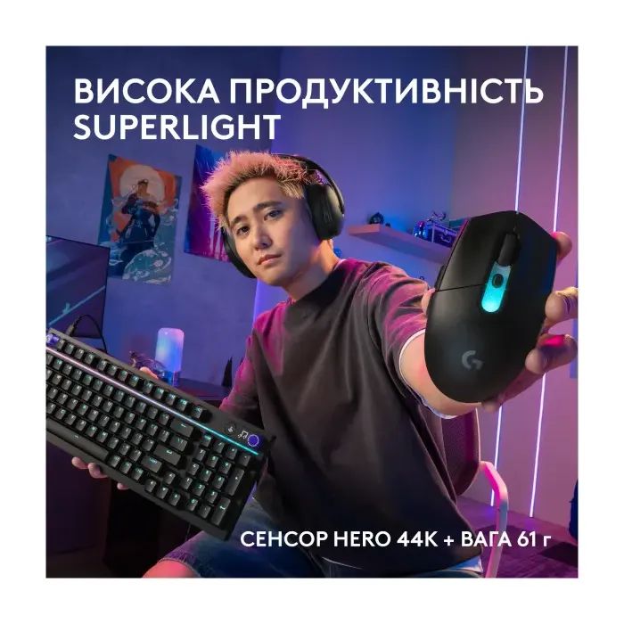 Мышка Logitech G305 X Superlight Wireless White (910-007747) изображение 4