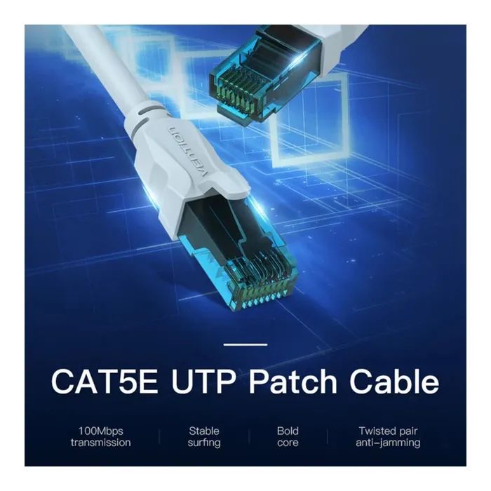Патч-корд Cat.5E UTP Patch Cable 2M Blue Vention (VAP-A10-S200) изображение 5