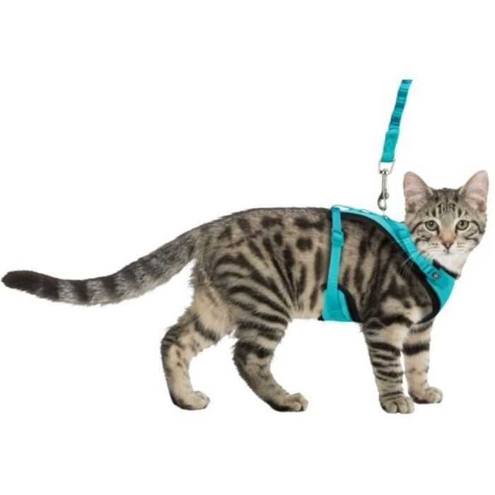 Шлей для кошек Trixie Y-Harness 39-60 см/10 мм бирюзовая (4057589418906) изображение 2