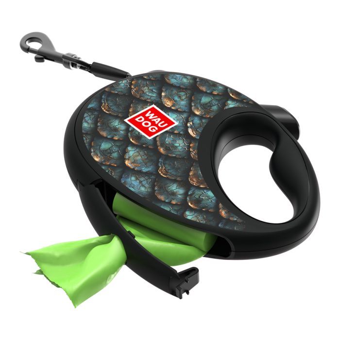 Поводок для собак WAUDOG R-leash с контейнером для пакетов "Луска", светоотражающая лента M (256-0179) изображение 5