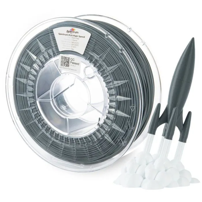 Пластик для 3D-принтера Spectrum PLA HS Premium 1.75mm 1kg Dark Grey (81070) изображение 3