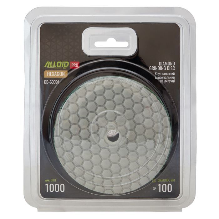 Круг зачистной Alloid Pro, алмазный, шлифовальный, на липучке, HEXAGON, 100мм, зерно 1500 (DD-63392) изображение 4