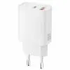 Зарядное устройство XO QC16U 1xUSB-C PD30W + 1xUSB QC3.0 GaN white (XO-QC16U)