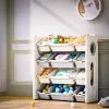 Детский стеллаж Mealux для книг и игрушек Olaf (KD-E025 White/Grey) изображение 3