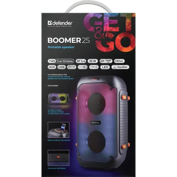 Акустична система Defender Boomer 25 Black (65425) зображення 12