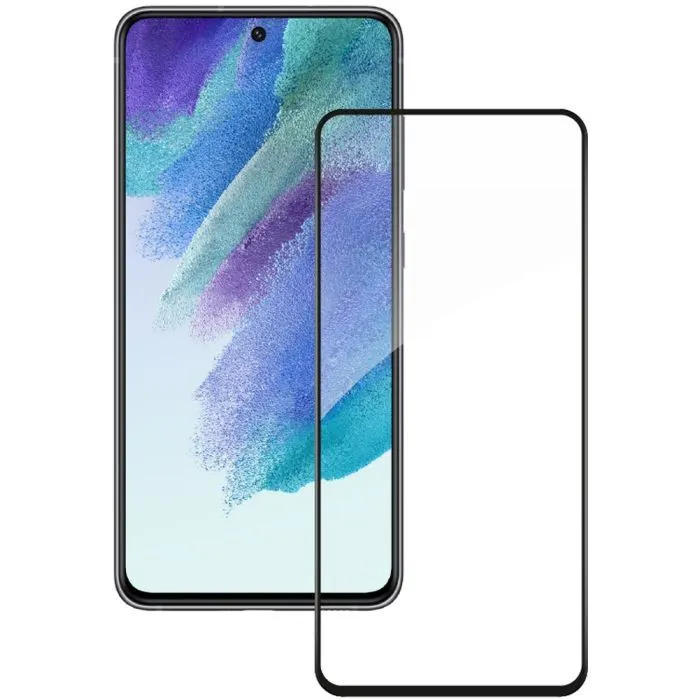 Стекло защитное ACCLAB Full Glue Samsung S21FE Black (1283126521683)