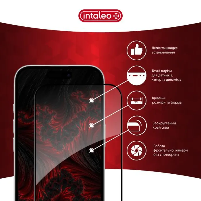 Скло захисне Intaleo Full Glue ESD Apple iPhone 17 Black (1283126625992) зображення 3
