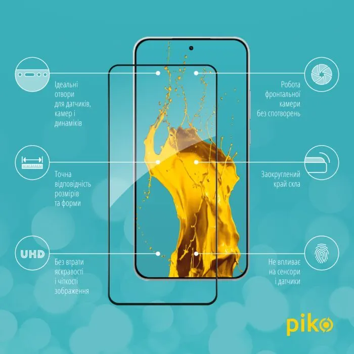 Скло захисне Piko Full Glue ESD Xiaomi POCO F7 Black (1283126624018) зображення 3