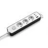 Сетевой удлинитель 2E TwoColors, 3xSchuko, 16A, 3m, white-black (2E-U03ESU33WB)
