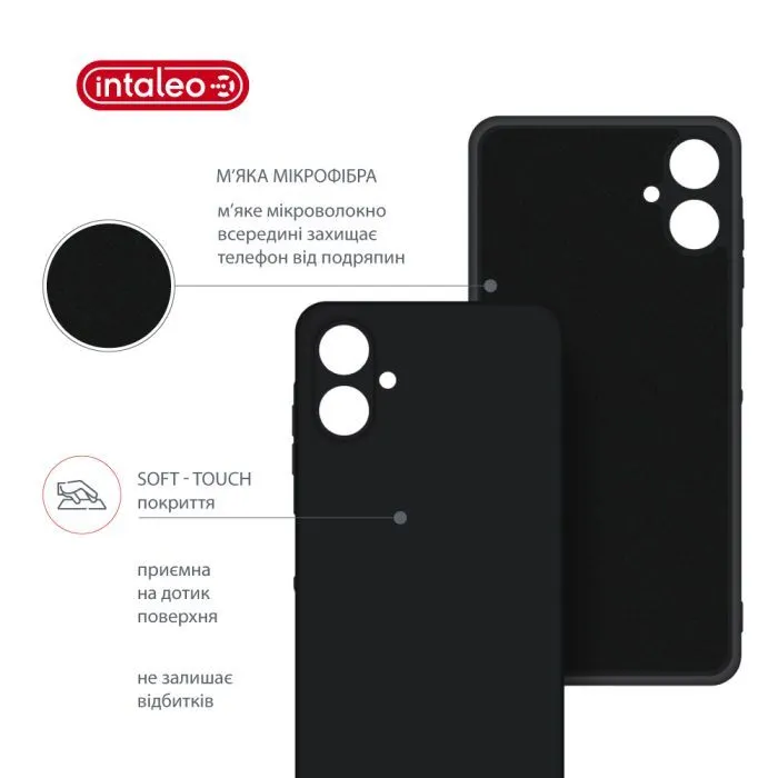 Чохол до мобільного телефона Intaleo Silicone Samsung Galaxy A06 Black (1283126599934) зображення 5