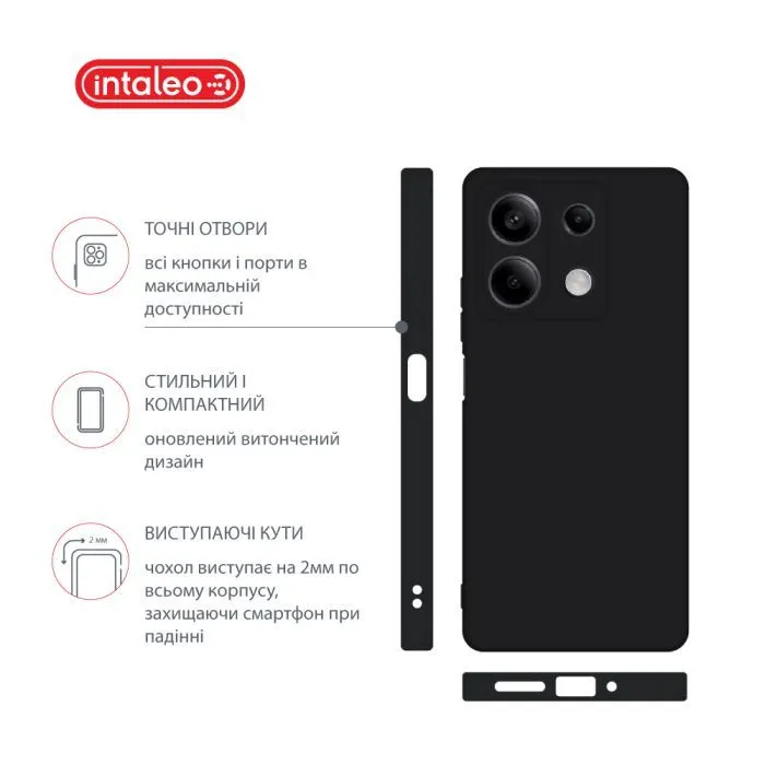 Чохол до мобільного телефона Intaleo Silicone Xiaomi Redmi Note 13 5G Black (1283126601132) зображення 4