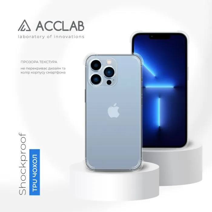 Чохол до мобільного телефона ACCLAB ShockProof Apple iPhone 13 Pro Max Transparent (1283126587863) зображення 4