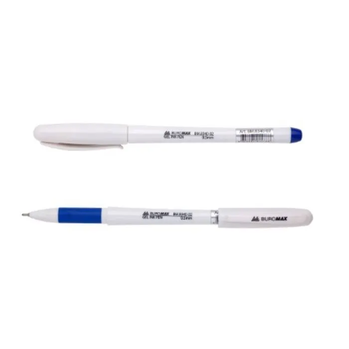 Ручка гелева Buromax JOBMAX, blue (BM.8340-02) зображення 2