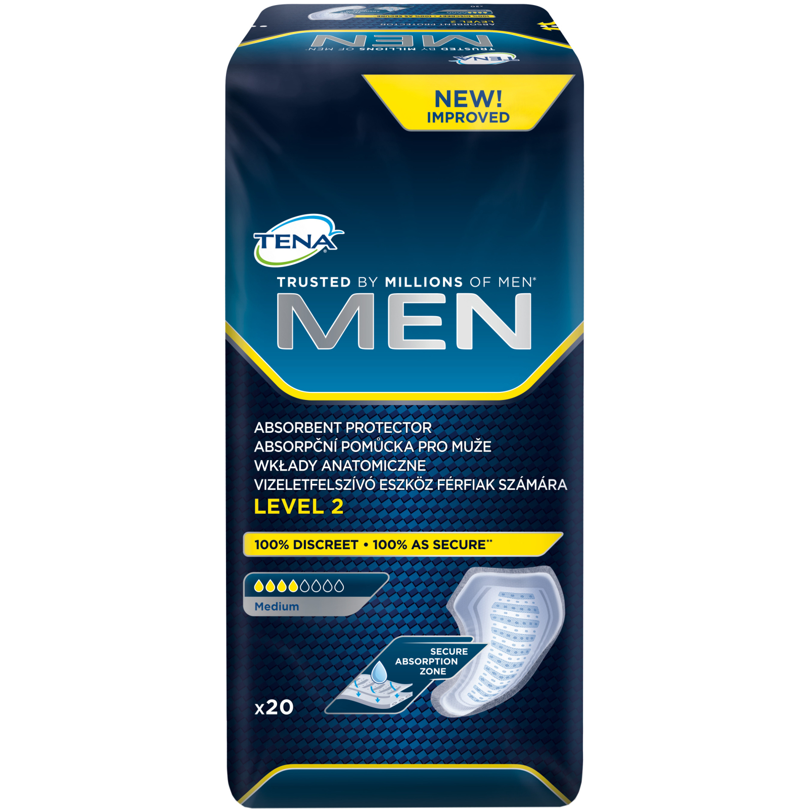 Урологічні прокладки Tena for Men Level 2 10 шт. (7322540016413) зображення 2