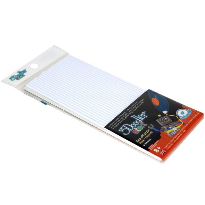 Стрижень для 3D-ручки 3Doodler Start белые 24 шт (3DS-ECO01-WHITE-24) зображення 2