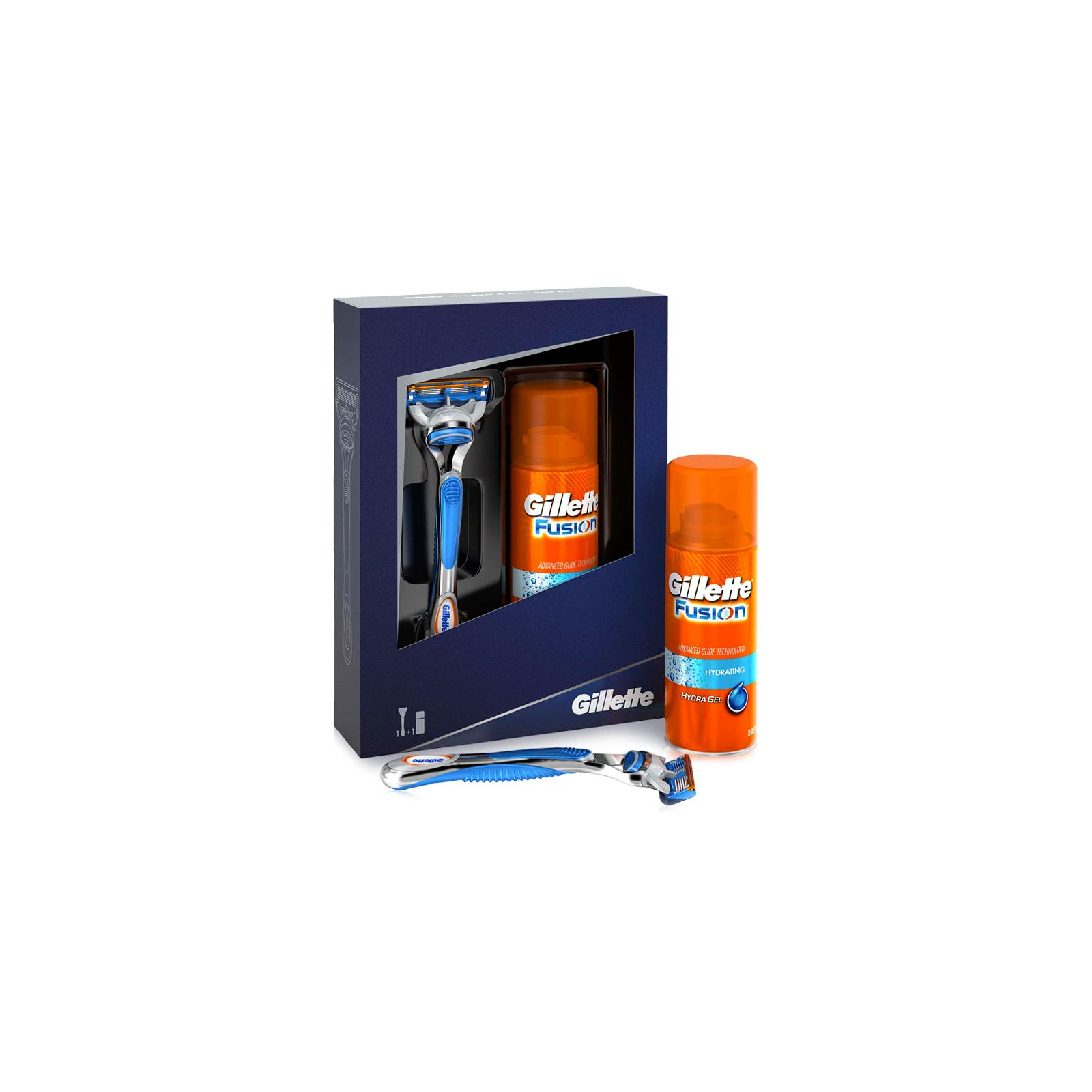 Набор для бритья Gillette Бритва Fusion+Гель для бритья Fusion Hydra gel 75 мл (7702018393282)