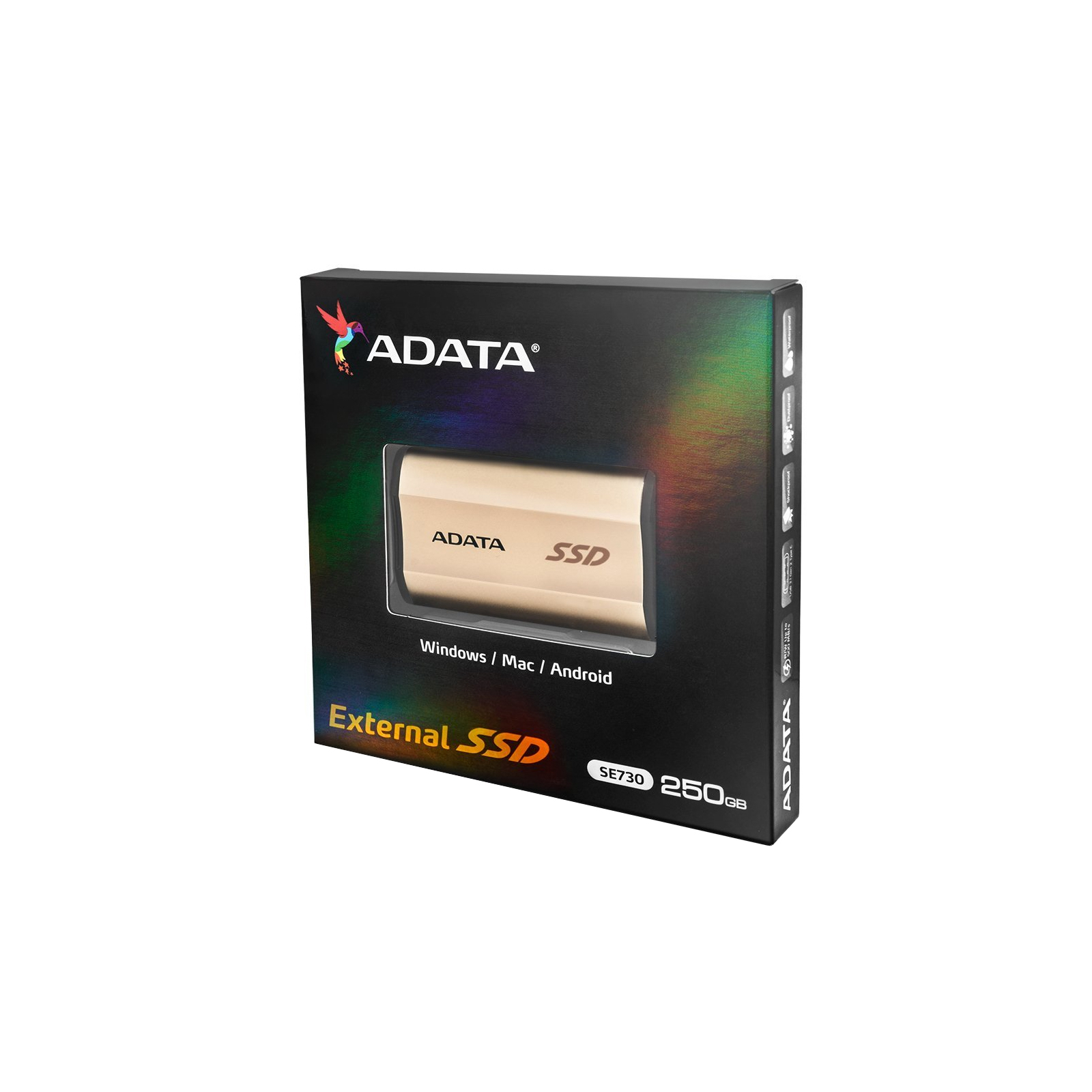 Накопичувач SSD USB 3.1 250GB ADATA (ASE730-250GU31-CGD) зображення 8