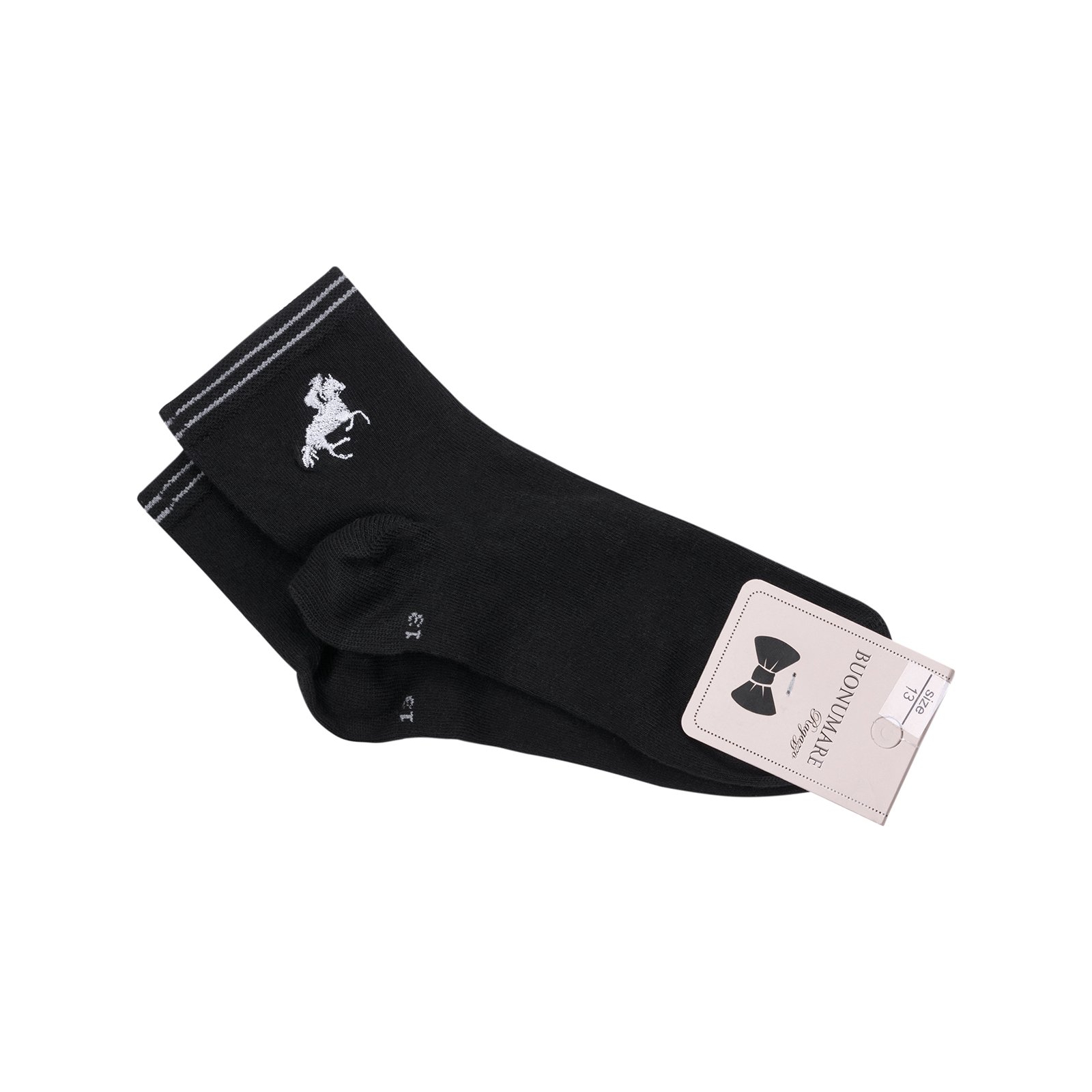 Шкарпетки дитячі BNM укорочені з малюнком (M0C0102-0855-9B-black)