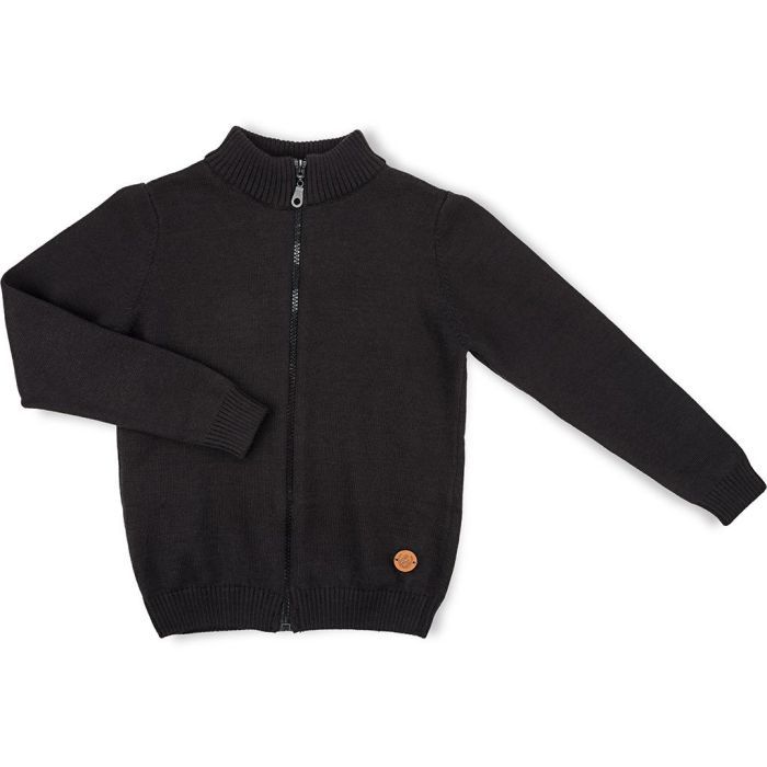 Кофта детская Na на молнии вязаная (AFB1213-122B-black)