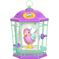 Интерактивная игрушка Moose Птичка в клетке Little Live Pets Rainbow Glow (28547)