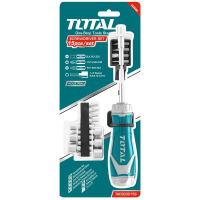 Набор бит Total храповая отвертка, биты, головки, 14шт. (TACSD30156)