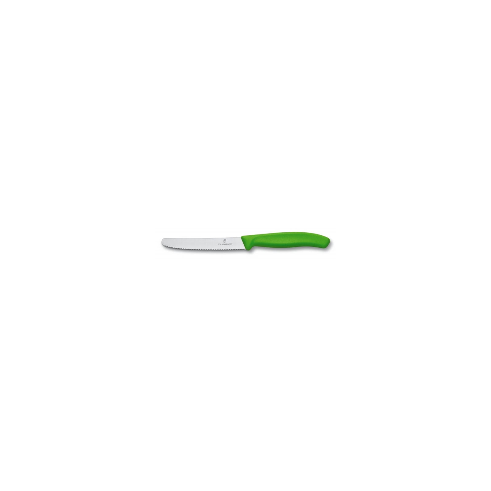 Кухонный нож Victorinox SwissClassic для овощей 11 см, волнистое лезвие, зеленый (6.7836.L114)