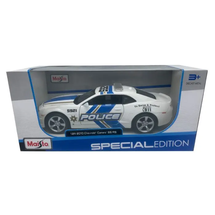 Машина Maisto Chevrolet Camaro SS RS Police 2010 (1:24) білый (31208 white) зображення 5