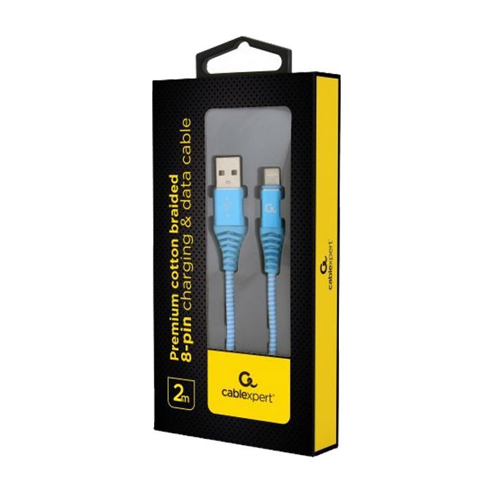 Дата кабель USB 2.0 AM to Lightning 2.0m Cablexpert (CC-USB2B-AMLM-2M-PW) изображение 2