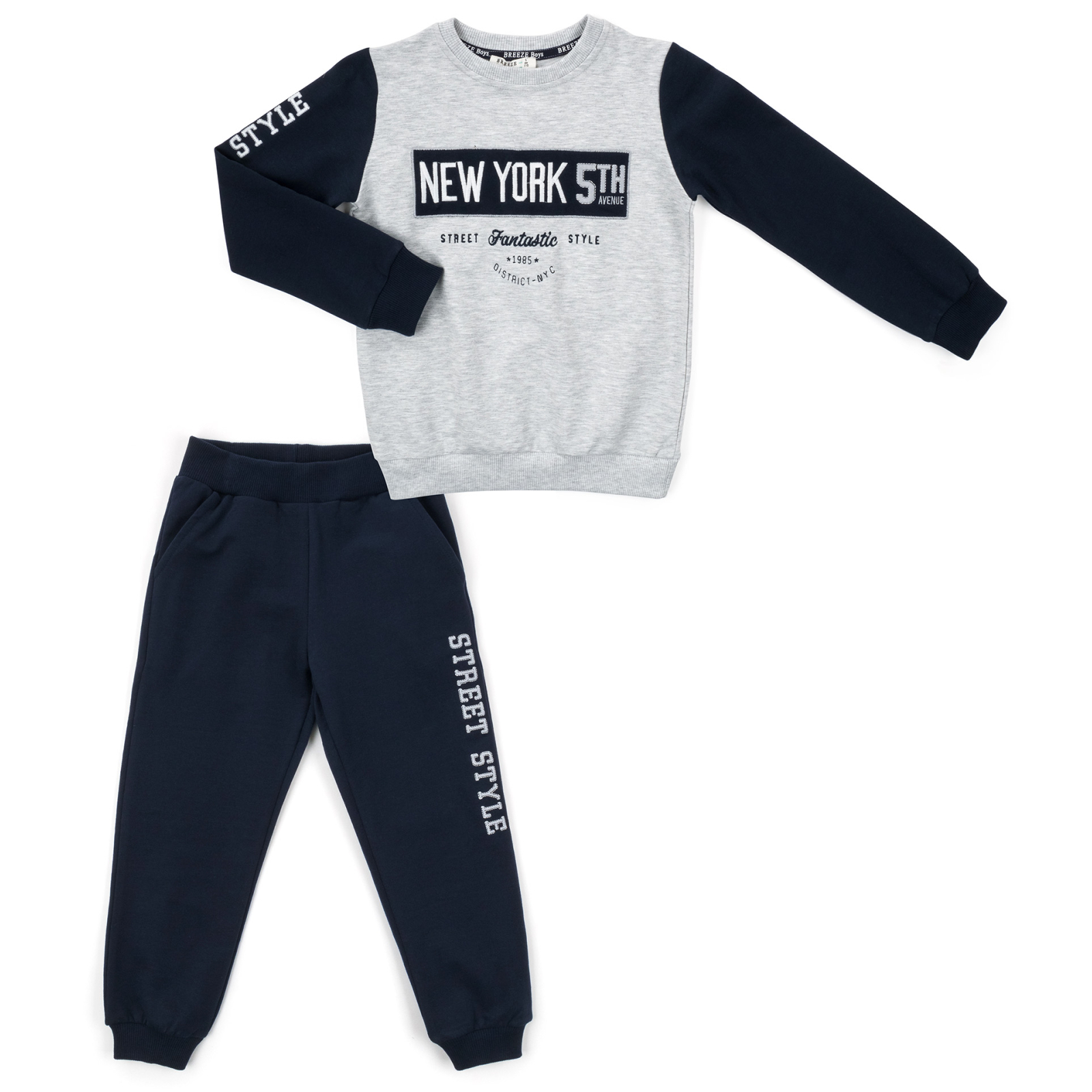 Набор детской одежды "NEW YORK" A-Yugi (13678-134B-gray)