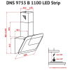 Витяжка кухонна Perfelli DNS 9753 B 1100 WH/BL LED Strip зображення 7