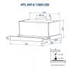 Вытяжка кухонная Minola HTL 6914 WH 1300 LED изображение 12
