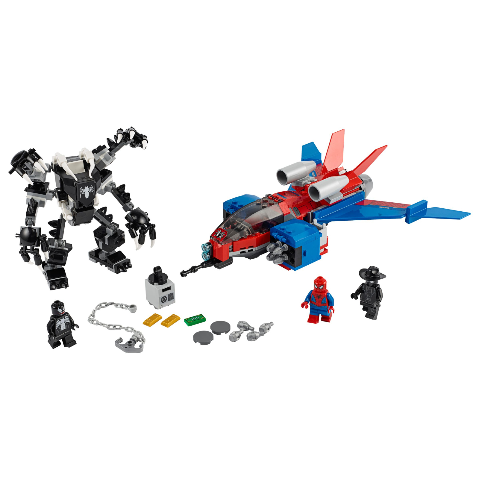 Конструктор LEGO Реактивный самолёт Человека-Паука против Робота Венома (76150) изображение 2