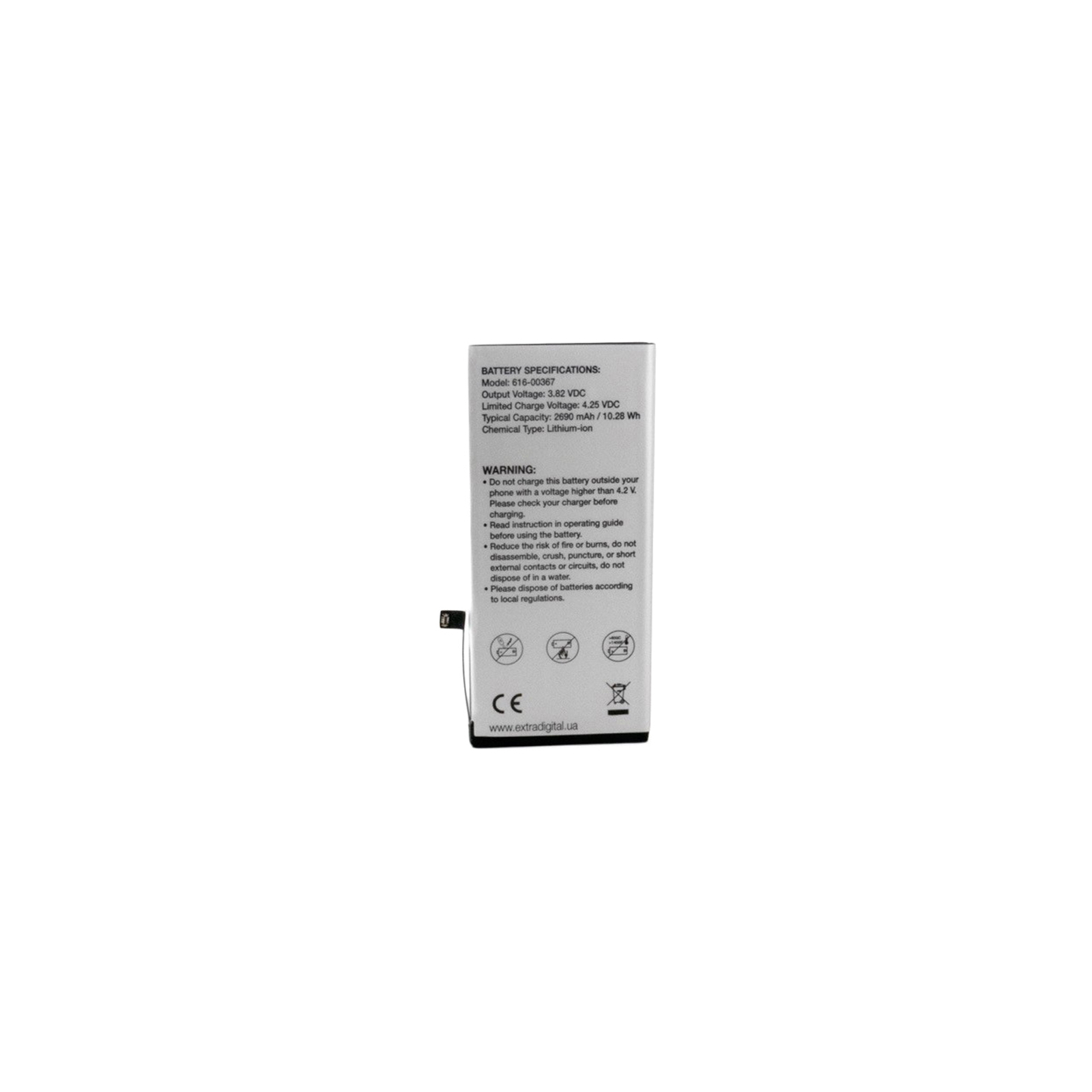 Акумуляторна батарея Extradigital Apple iPhone 8 Plus (2690 mAh) (BMA6457) зображення 2